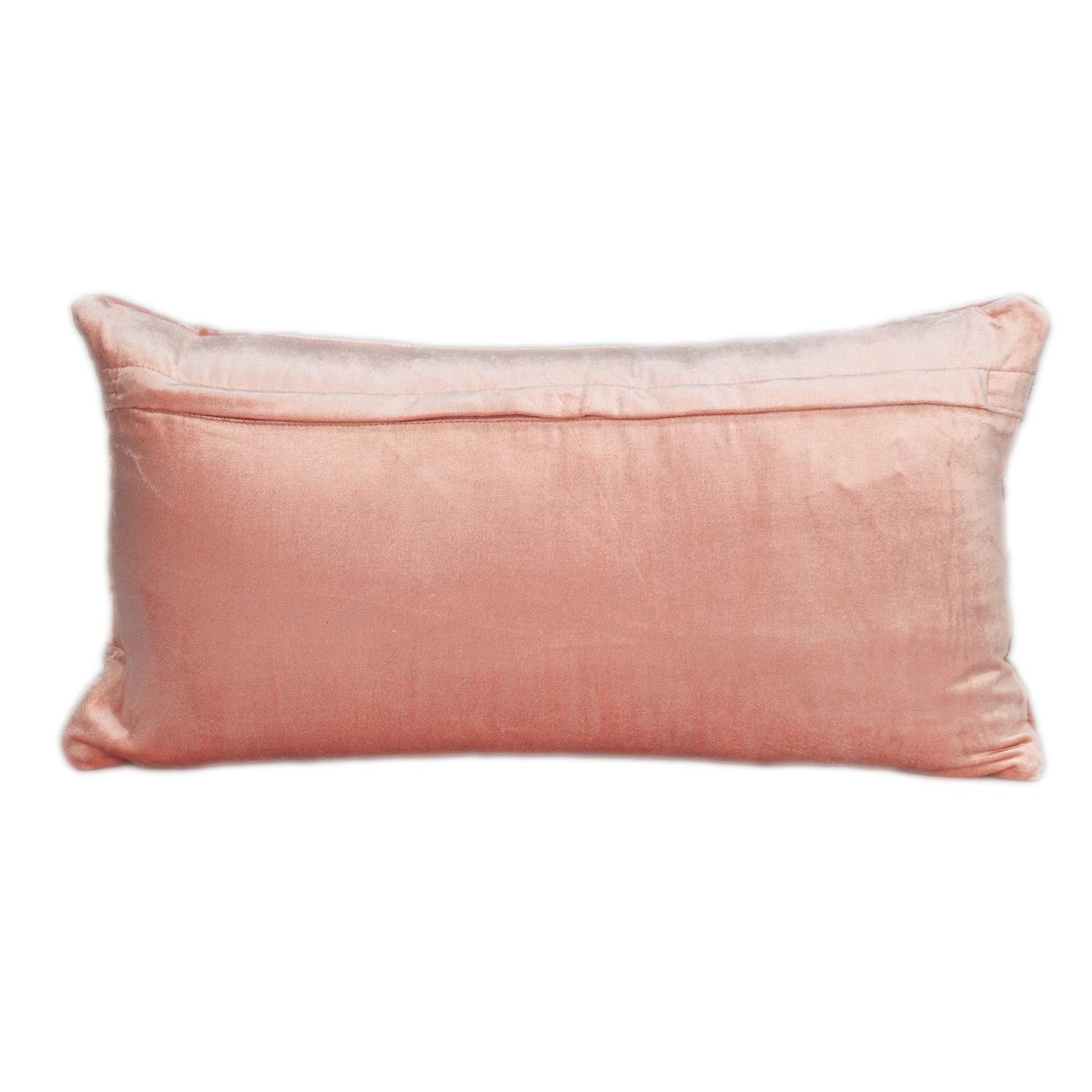 12" X 24" Pink Cotton Blend Throw Pillow