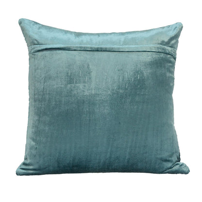 20" Teal Cotton Blend Throw Pillow