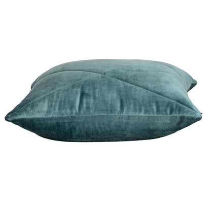 20" Teal Cotton Blend Throw Pillow