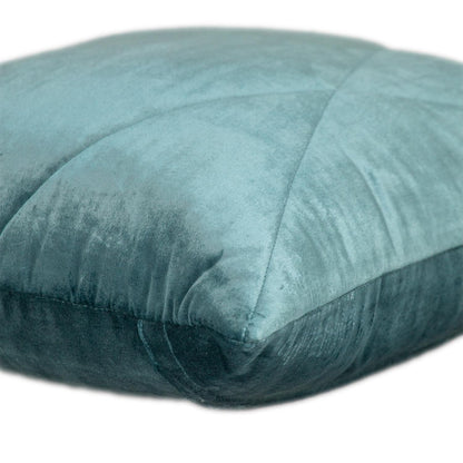 20" Teal Cotton Blend Throw Pillow