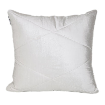 20" White Cotton Blend Throw Pillow