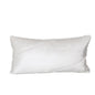 12" X 24" White Velvet Lumbar Throw Pillow