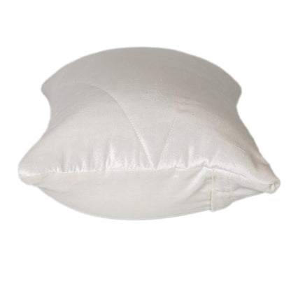 12" X 24" White Velvet Lumbar Throw Pillow