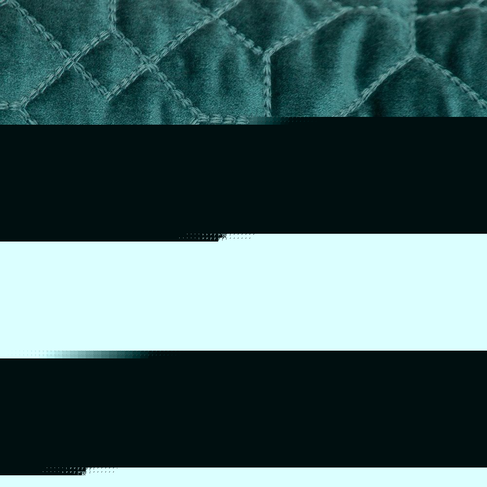 Teal Quilted Velvet Geo Lumbar Decorative Pillow