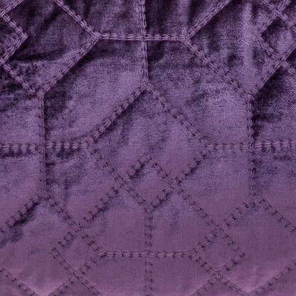 Purple Quilted Velvet Geo Lumbar Decorative Pillow