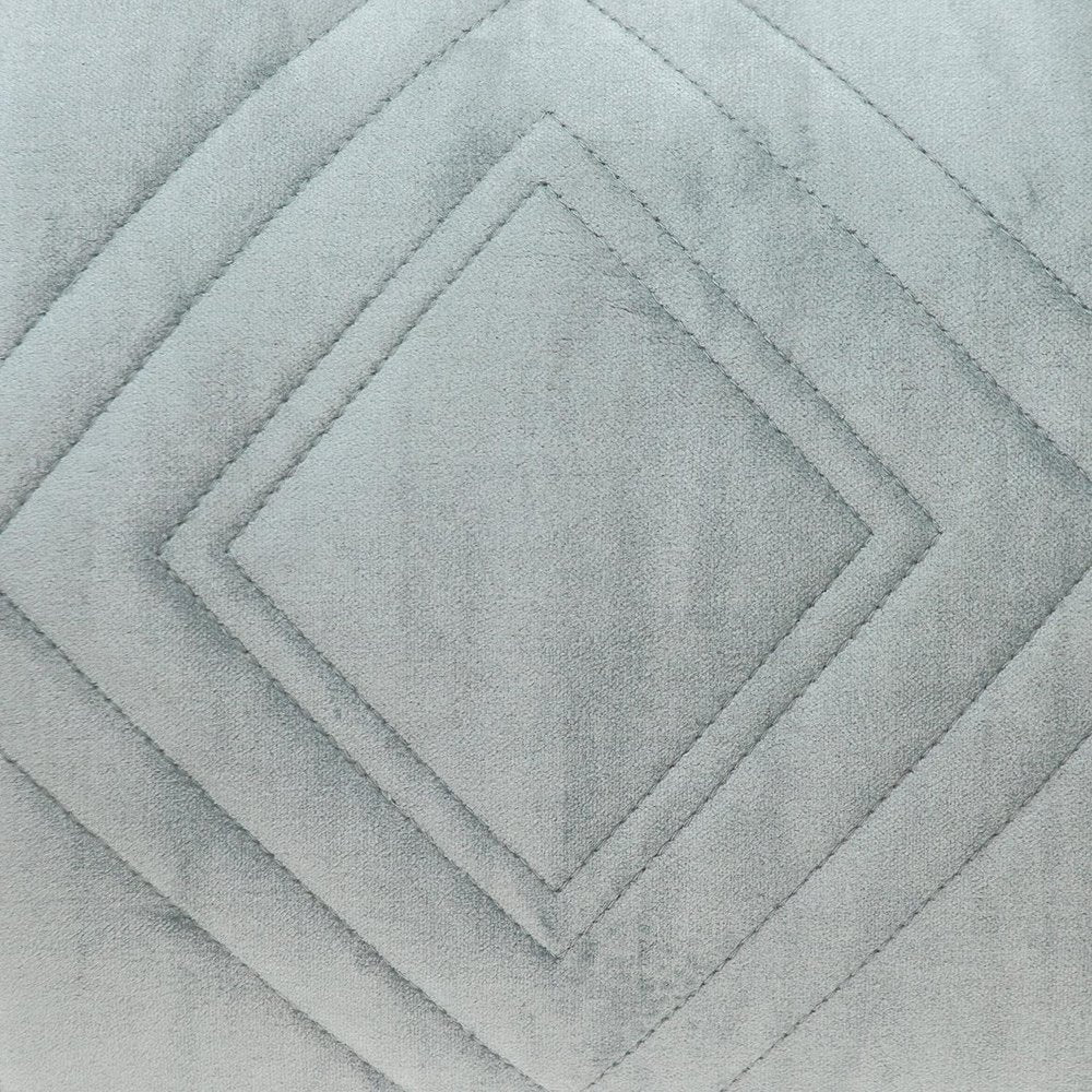 Gray Quilted Diamonds Velvet Solid Color Lumbar Pillow
