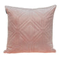 Pink Quilted Diamonds Velvet Solid Color Throw Pillow