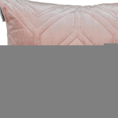 Pink Quilted Diamonds Velvet Solid Color Throw Pillow