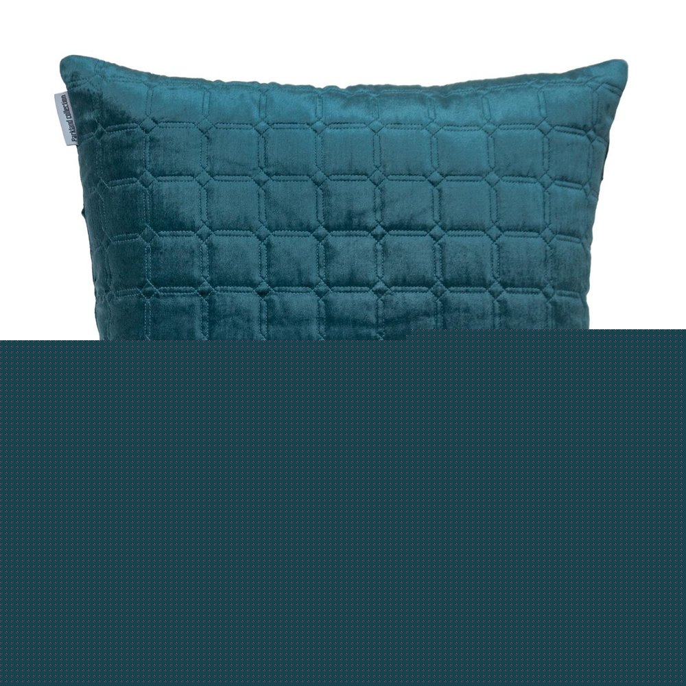 20" Teal Cotton Blend Throw Pillow