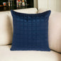 20" Navy Blue Cotton Blend Throw Pillow