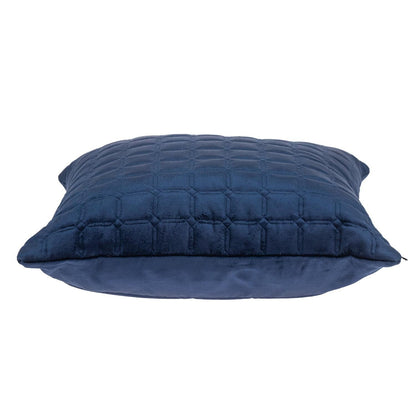 20" Navy Blue Cotton Blend Throw Pillow