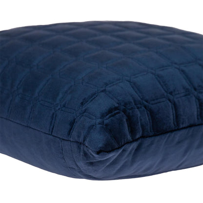 20" Navy Blue Cotton Blend Throw Pillow