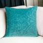 20" Aqua Cotton Blend Throw Pillow