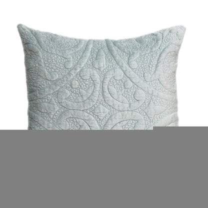20" Gray Cotton Blend Throw Pillow