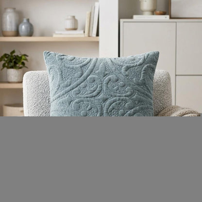 20" Seafoam Cotton Blend Throw Pillow