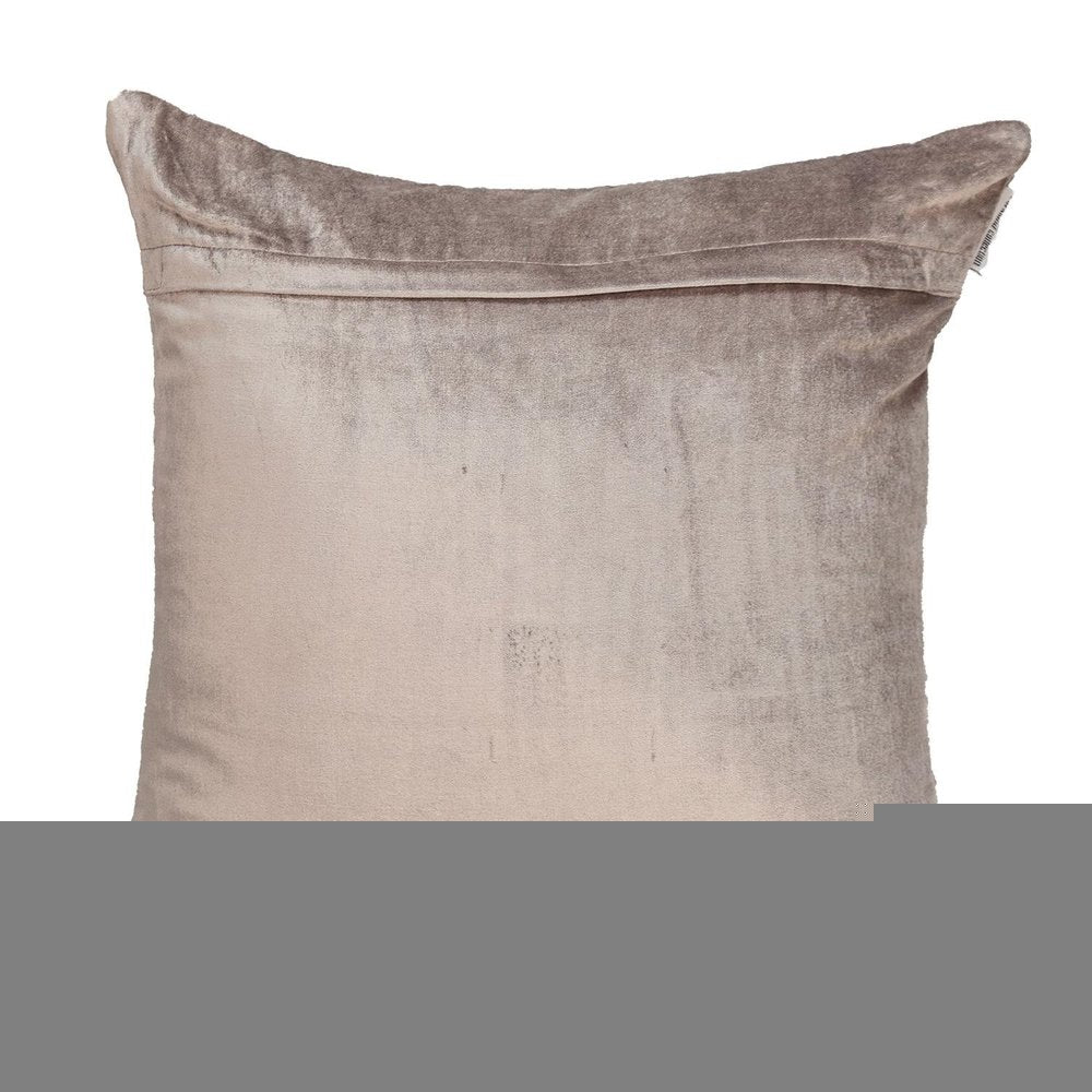 Tufted Diamonds Taupe Velvet Accent Pillow