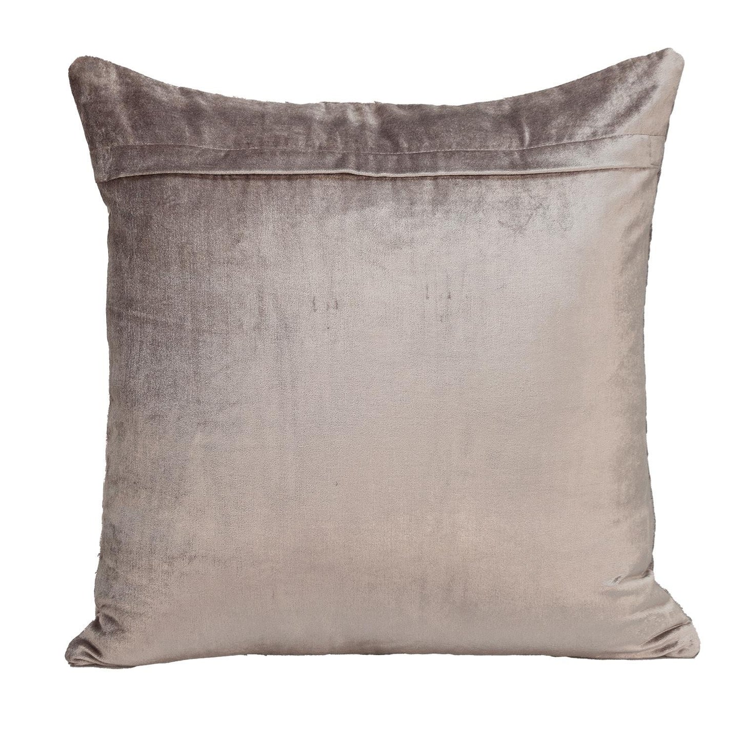 20" Taupe Cotton Blend Throw Pillow