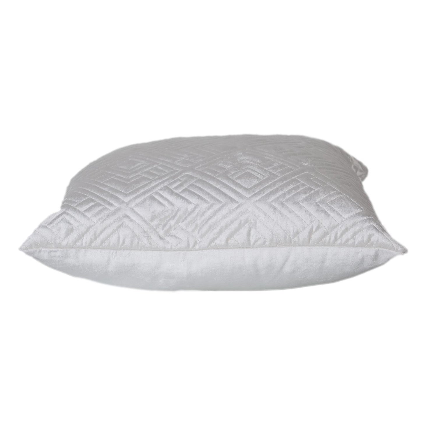 20" White Cotton Blend Throw Pillow