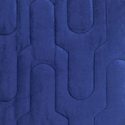 Geometric Lush Quilted Blue Throw Pillow