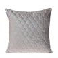 Taupe Tufted Velvet Quilted Throw Pillow