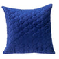 Blue Tufted Velvet Quilted Throw Pillow