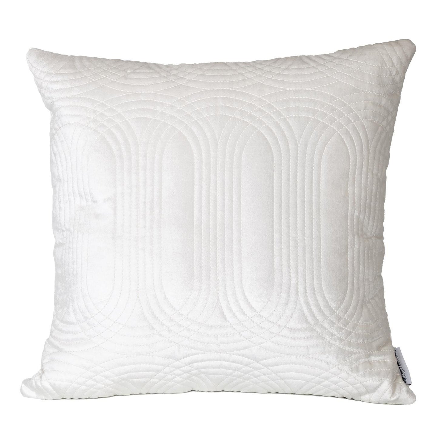 20" White Cotton Blend Throw Pillow