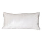 12" X 24" White Cotton Blend Throw Pillow