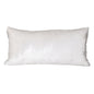 12" X 24" White Cotton Blend Throw Pillow