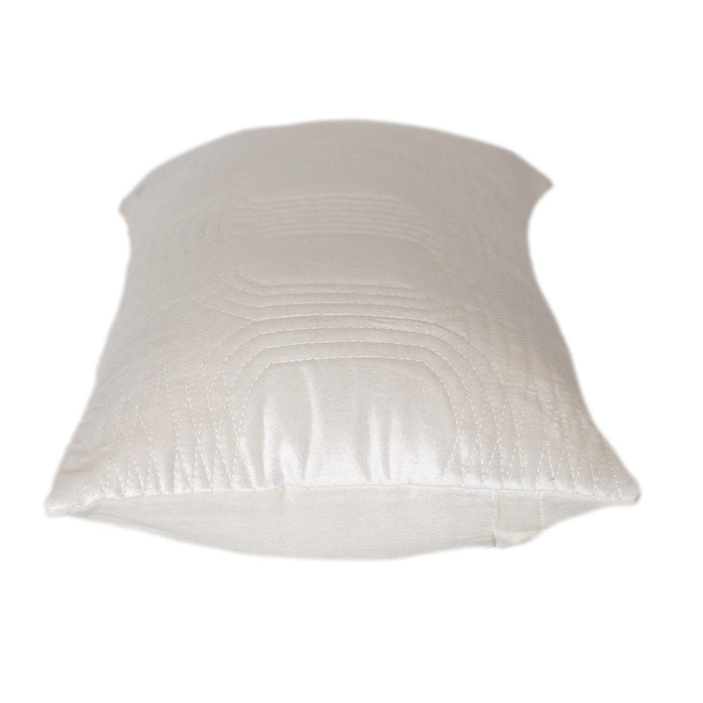 12" X 24" White Cotton Blend Throw Pillow