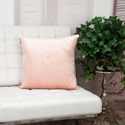 20" Pink Cotton Blend Throw Pillow