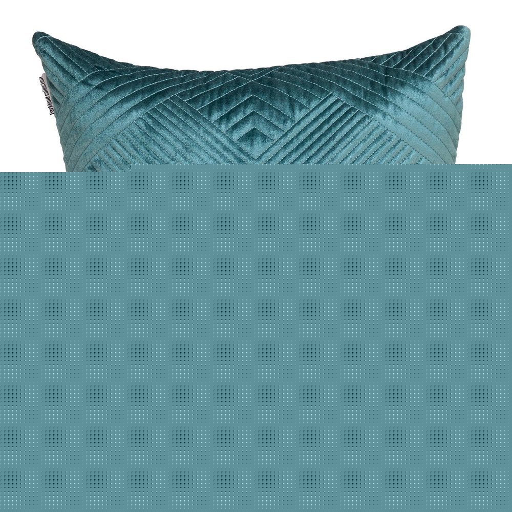 20" Teal Cotton Blend Throw Pillow