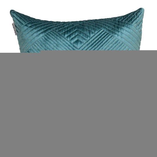 20" Teal Cotton Blend Throw Pillow
