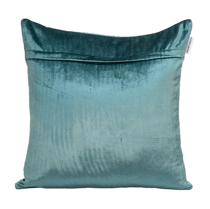 20" Teal Cotton Blend Throw Pillow