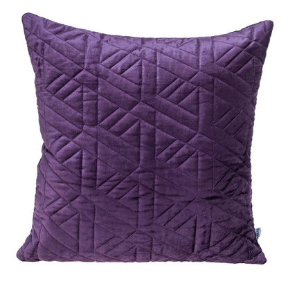 20" Purple Cotton Blend Throw Pillow