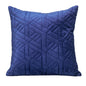 20" Blue Cotton Blend Throw Pillow
