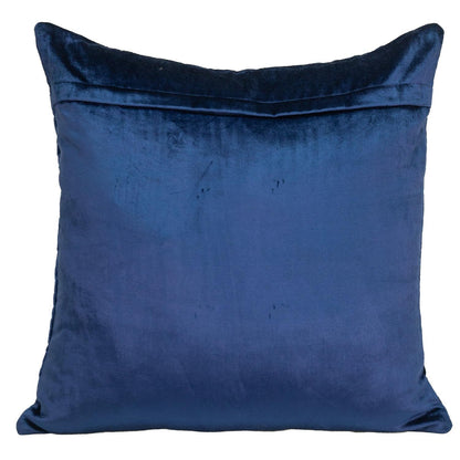 20" Blue Cotton Blend Throw Pillow