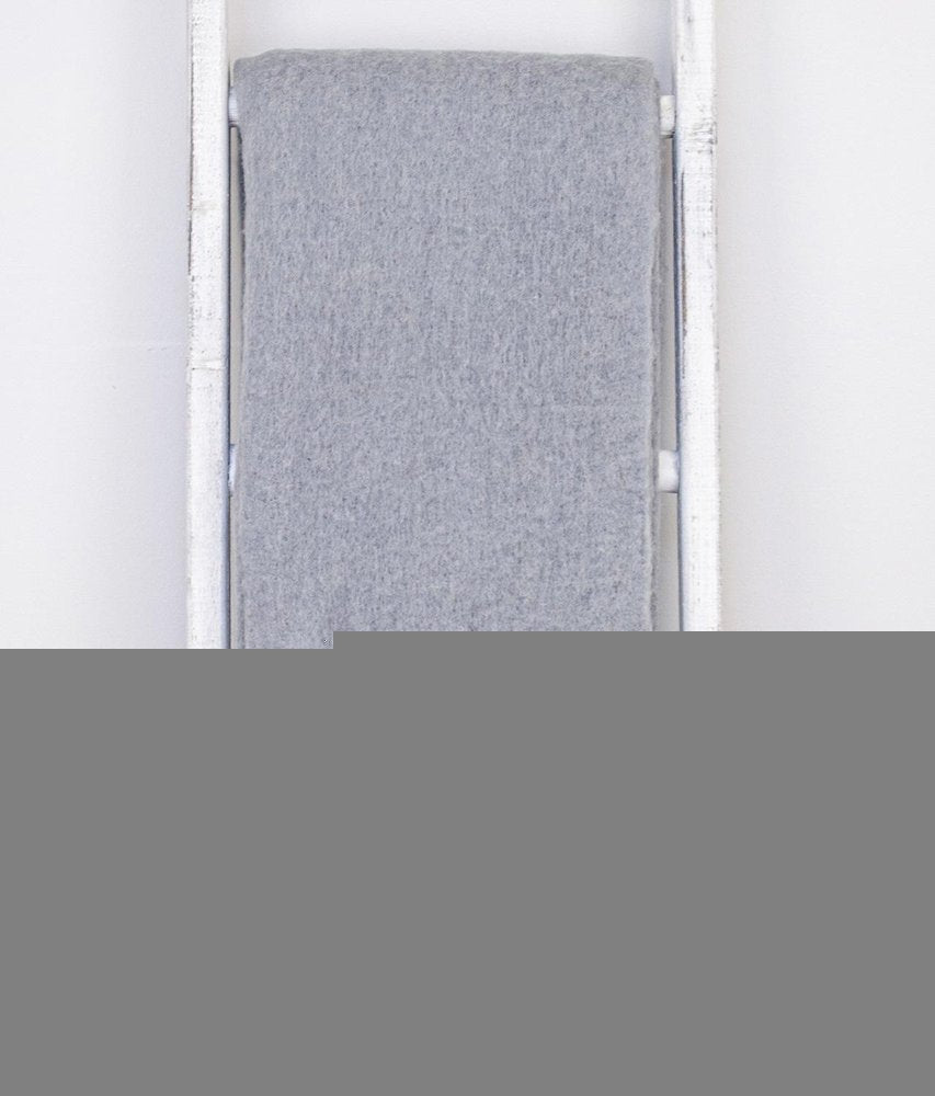 Gray Knitted Acrylic Solid Color Reversable Throw