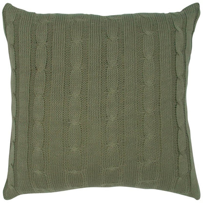 18" Olive Cotton Throw Pillow