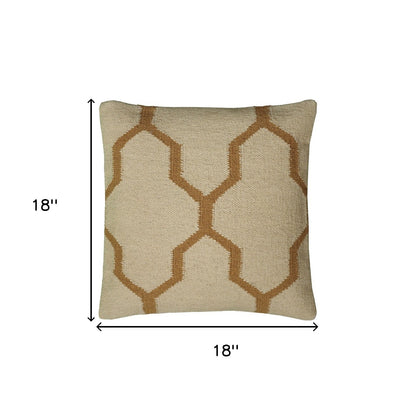 18" Natural Cotton Throw Pillow