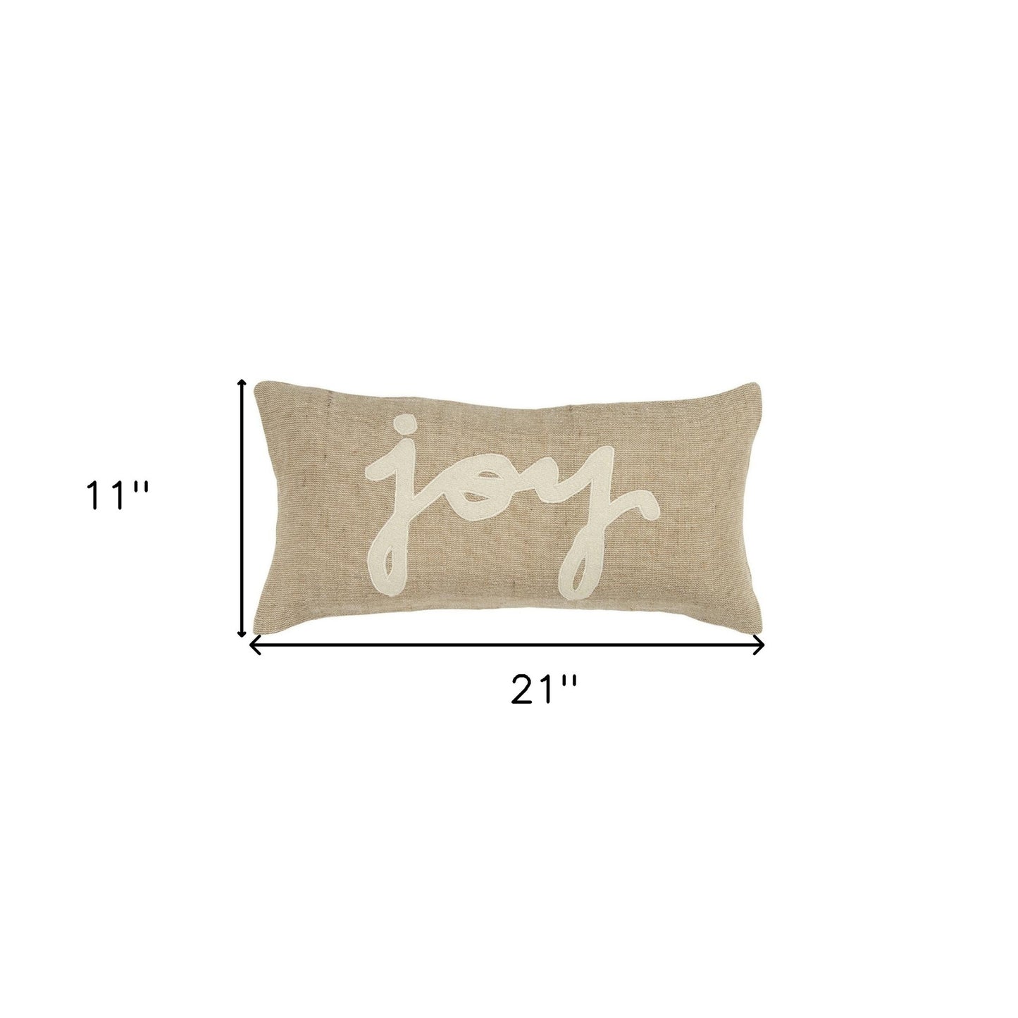 11" X 21" Natural Cotton Throw Pillow