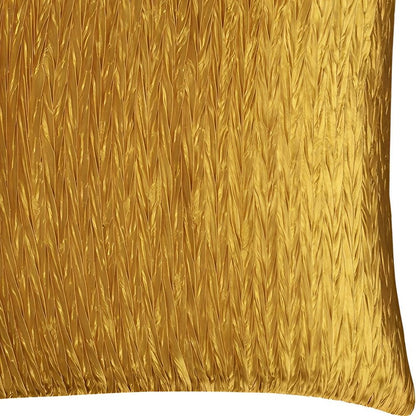 18" Gold Cotton Throw Pillow