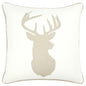 20" Ivory Cotton Throw Pillow