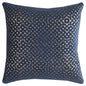 20" Navy Cotton Throw Pillow