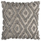 20" Natural And Gray Cotton Throw Pillow