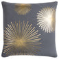 20" Gray and Gold Fireworks Cotton Throw Pillow