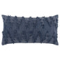 14" X 26" Indigo Cotton Lumbar Throw Pillow with Texture
