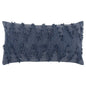 14" X 26" Indigo Cotton Lumbar Throw Pillow with Texture