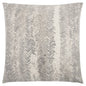 Gray Silver Metallic Tonal Print Throw Pillow