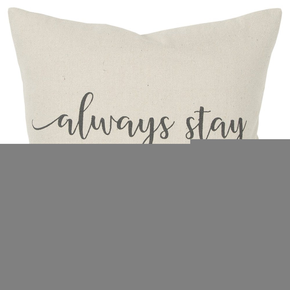 Gray Cream Humble and Kind Throw Pillow