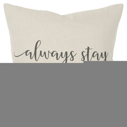 Gray Cream Humble and Kind Throw Pillow